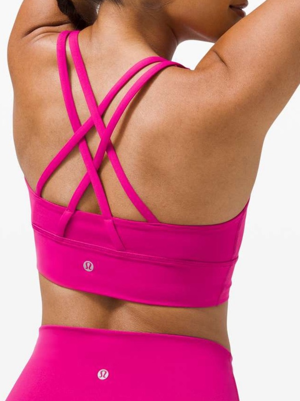 NWT Lululemon Energy Bra Long Line Medium Support Size 8 in Ripened Raspberry - Picture 3 of 14